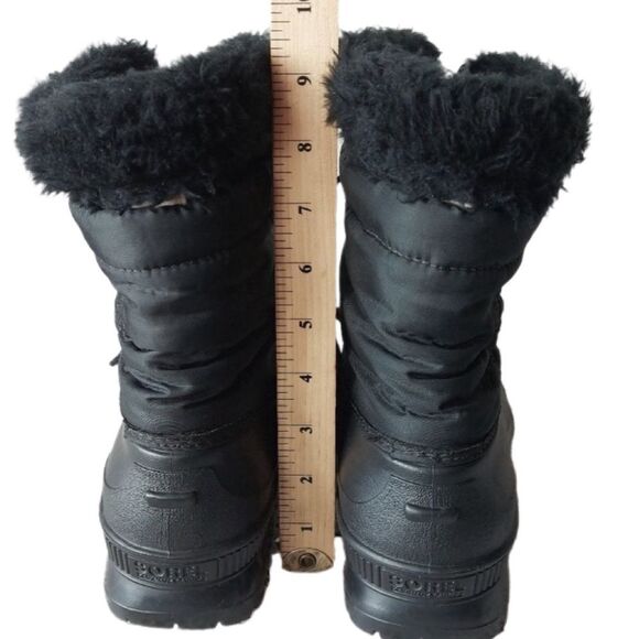 Sorel Womens Boots Snow Mid-Calf Winter Snow Black Size 7 Lace Up - Picture 7 of 8